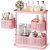 KINGRACK Metal Bathroom Counter Organizer，Rotating Countertop Storage Shelf