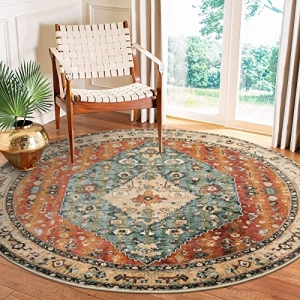 Lahome Felice Boho Tribal Round Rugs 6ft Washable Living Room Area Rug