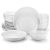 MALACASA 24-Piece Gourmet Porcelain Dinnerware Sets