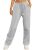 AUTOMET Women’s Straight Leg Sweatpants Fleece Lined Lounge Pants Grey S