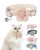 Breakaway Cat Collar with Soft Plush Material and Hand-Knitted Flower