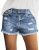 luvamia Jean Shorts Womens Mid Rise Stretchy Cut Off Frayed Denim Shorts Ripped