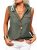 Veatzaer Women’s Sleeveless Button Down Shirts Casual Lapel Tank Tops Office Lad