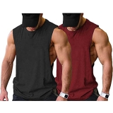 COOFANDY Mens Workout Tank Top Bodybuilding Gym T Shirt Cut Off Fitness Sport T