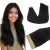 DOORES Human Hair Extensions, Jet Black 20 Inch 50g 20pcs