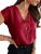 Lynwitkui Women’s V Neck Chiffon Blouses Cap Sleeve Shirts Casual Loose Work Off