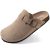 KIDMI Genuine Suede Clogs for Women Cork Footbed Sandals Leather Mules Potato Sh