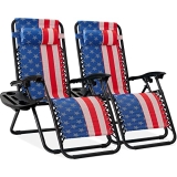 Best Choice Products Set of 2 Adjustable Steel Mesh Zero Gravity Lounge Chair Re