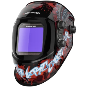 ARCCAPTAIN 3.94″X3.66″ Large Viewing Screen Welding Helmet True Color Auto Darke