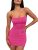 LILLUSORY Women’s Mini Sexy Bodycon Dress 2026 Spring Fashion Summer Going Out S