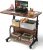 QZMDSM Portable Rolling Desk on Wheels Adjustable Height Desks for Small Spaces