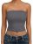 Trendy Queen Womens Tube Tops Strapless Crop Tops Basic Backless Sleeveless Goin