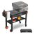 Portable Outdoor Grill Table, Folding Grill Cart with Wheels
