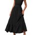Dokotoo Women’s Summer Gingham Striped Pants Smocked Waist High Waisted 2026 Mat