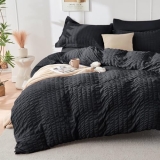 HYMOKEGE Black Duvet Cover Queen Size