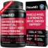 6-in-1 Organic Maca Root Ashwagandha Capsules 1710mg with DHEA and Black Pepper
