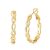 Senteria Twisted Hoop Earrings 14k Gold Plated Hoop Earrings for Women With AAAA