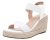 Jeossy Women’s Espadrille Wedge White Sandals Comfortable Platform 3.5 Inch Wedg