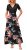 WNEEDU Women’s Summer Maxi Dress Short Sleeves Wrap V Neck Long Dresses with Poc