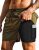 KBVOT Mens Swim Trunks with Compression Liner 7 inch Inseam 2 Pack Quick Dry Str