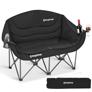 KingCamp Double Camping Chair, Heavy Duty 660lbs Folding 2 Person Chair