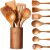 Wooden Spoons for Cooking – 8-Piece Wooden Kitchen Utensil Set made of Natural S