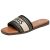 Athlefit Women’s Slides Summer Fashion Slip On Flat Sandals Dressy Black Multi S