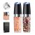 Sangcon Gravity Electric Salt and Pepper Grinder Set Shakers UPGRADED 9OZ XL CAP