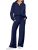 ANRABESS Women 2 Piece Set Sweatsuits Lounge Fall Outfits,navy blue,XL