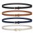 JASGOOD 4 Pack Skinny Women Leather Belt for Dresses Thin Waist Belt for Jeans P
