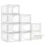 7 code Large Clear Shoe Boxes Organizer【Thicker Material】 Stronger Shoe Box with