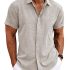 COOFANDY Men’s Casual Button Down Shirts Short Sleeve Textured Summer Beach Shir