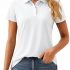 PINSPARK Womens Polo Shirts Racerback Golf Shirt UV Protection Tennis T Shirts V