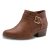 Athlefit Women’s Chunky Low Heel Short Brown Ankle Boots Size 9.5