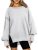 Trendy Queen Women’s Oversized Crewneck Sweatshirts, Grey, M