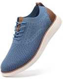 VILOCY Men’s Casual Dress Sneakers Oxfords Business Shoes Lace Up Lightweight Co