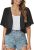 ZNVGIRL Women Shrug Chiffon Cardigans Open Front Short Sleeve Bolero for Evening