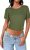 Crop Tops for Women Tee Shirt Womens Casual Crewneck Blouse Plain Color Crop Tee