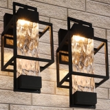 PARTPHONER Modern Outdoor Light Fixtures Dusk to Dawn Outdoor Lighting 2 Pack