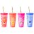 Silver Buffalo Care Bears Hearts and Stars 4 Pack Plastic Color Changing Tumbler