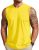 MAGCOMSEN Men’s Yellow Tank Tops Sleeveless Tshirt for Workout Gym Bodybuilding