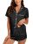 Silk Pajamas for Women Satin Womens PJ Set 2 Piece Short Lounge Set Summer Sleep