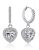 MomentWish Heart Dangle Earrings for Women-925 Sterling Silver Moissanite Huggie