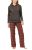 PajamaGram Buffalo Plaid Pajamas Womens – Womens Warm Pajamas, Red & Brown, LG