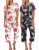 Ekouaer 2 Pack: Womens Pajamas Short Sleeve Sleepwear Tops and Capri Pants Pjs P