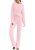 MEROKEETY Womens Cute Fuzzy Lounge Set Cozy Fall Pajamas Pink