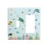 Spshian Light Switch Cover Rustic Brown Wood Vintage Plank 3 Gang Wall Plate Tri