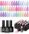 Beetles Gel Nail Polish Set, 24 PCS 20 Colors Pastel Macaron Spring Gel Polish K