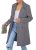 PRETTYGARDEN Women’s Business Casual Long Blazer Jackets(Grey,L)