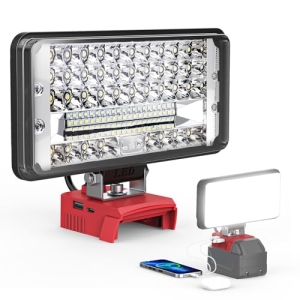 Ecarke LED Work Light Compatible with Milwaukee 18V Battery